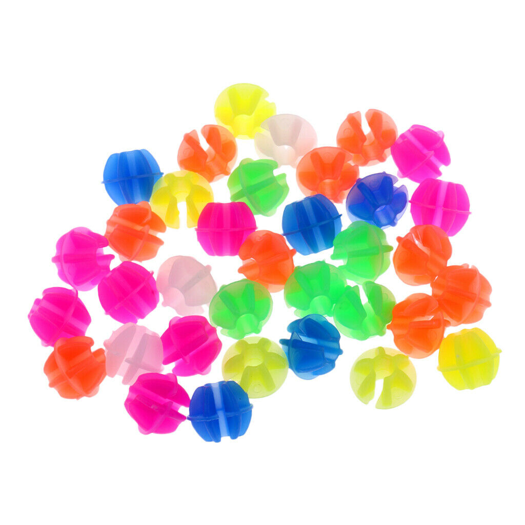 Wheel Spoke Mini Beads (36pcs)+Bike Reflective Wheel Stickers Red