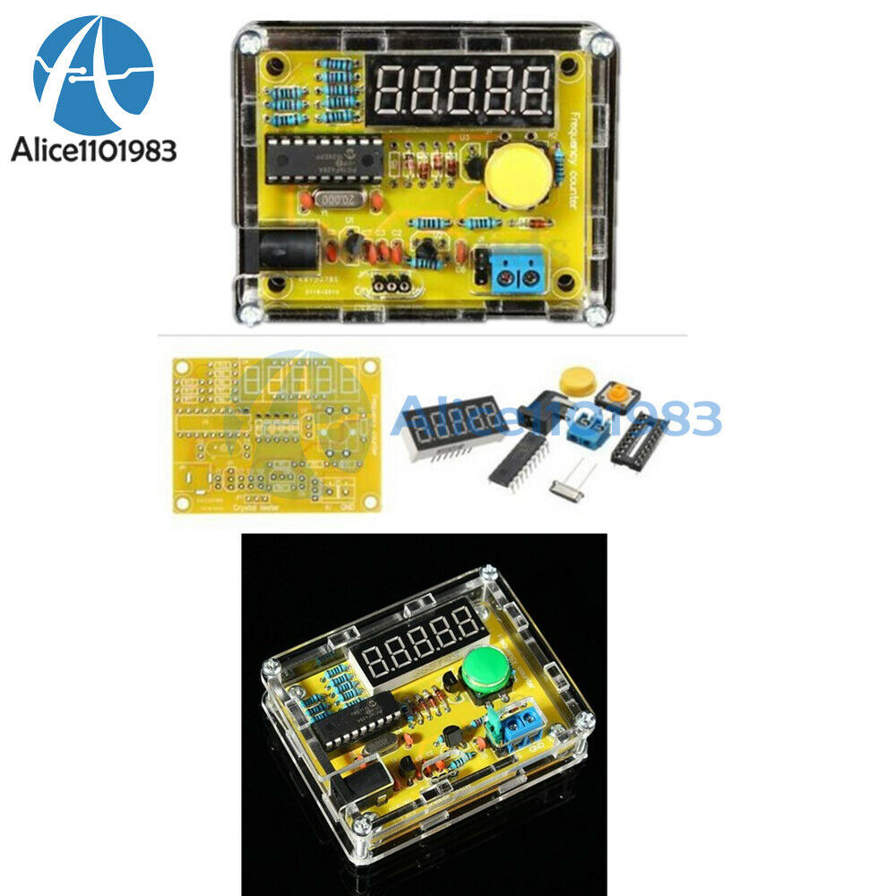 1Hz-50MHz Crystal Oscillator Tester Frequency Counter Meter DIY Kits + Case