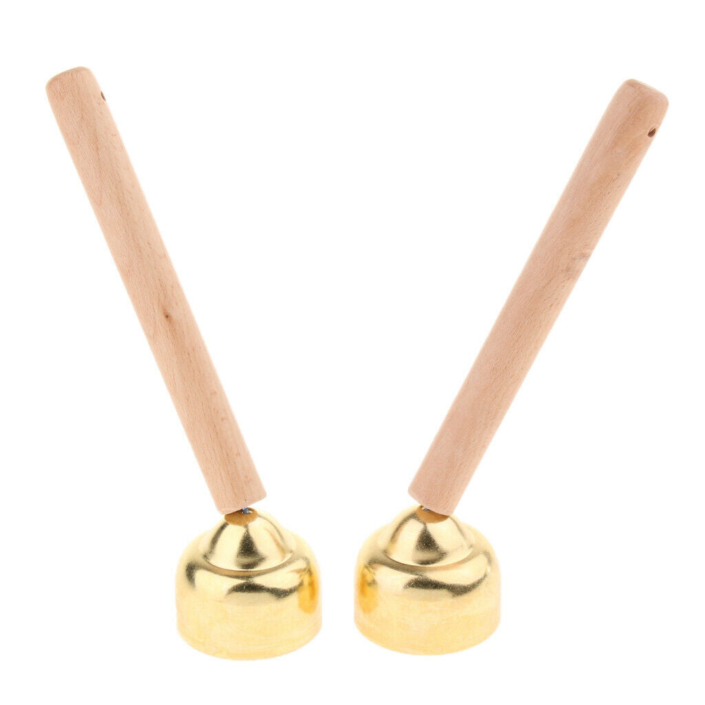 1 Pair Copper Peng Bell Kids Tinkle Jingle Bell Percussion Instrument Large