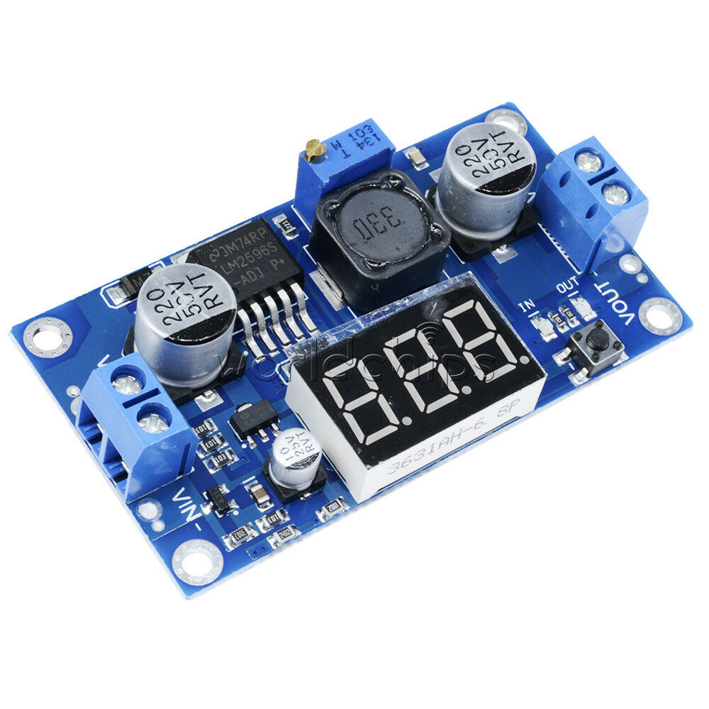 2A Step Down Converter DC-DC 4V-40V to 1.25V-37V LM2596 LED 3A Max Buck Module