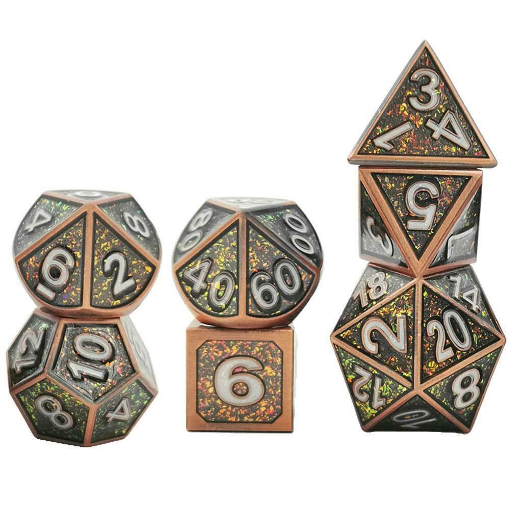 7Pcs Solid Polyhedral Dice Set for MTG DND RPG Party Table Game Props #4