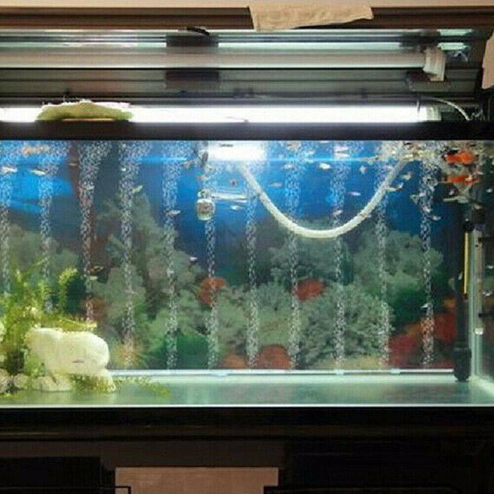 Clear Bubble Tube Air Stone Oxygen Aeration Pump Curtain Aquarium Fish Tank Hot