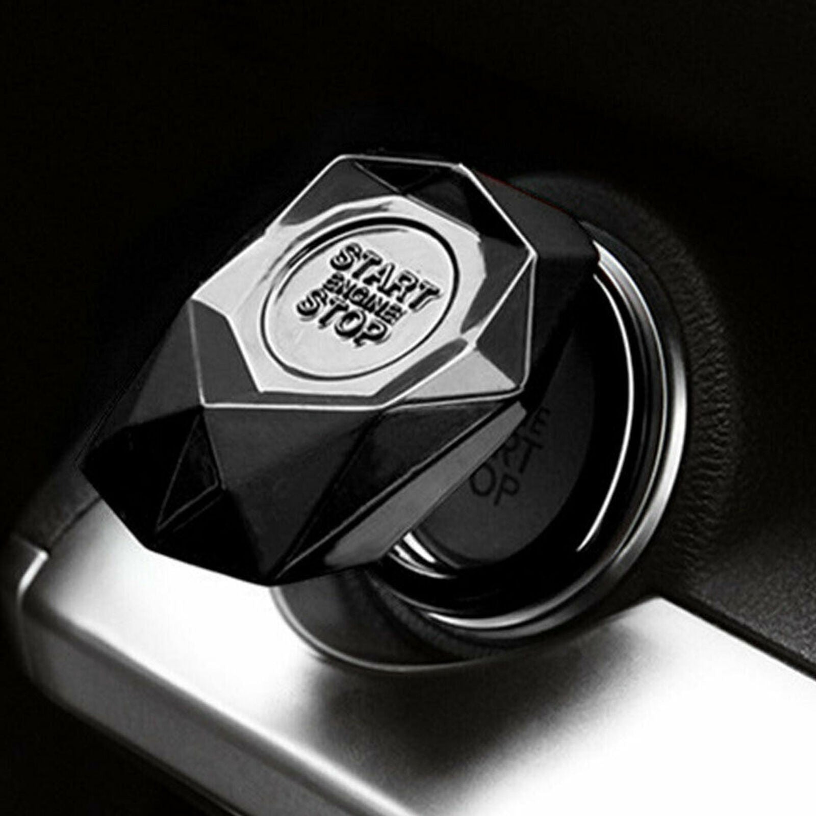 Black Auto Car SUV Decorative Accessories Button Start Switch Protection Cover