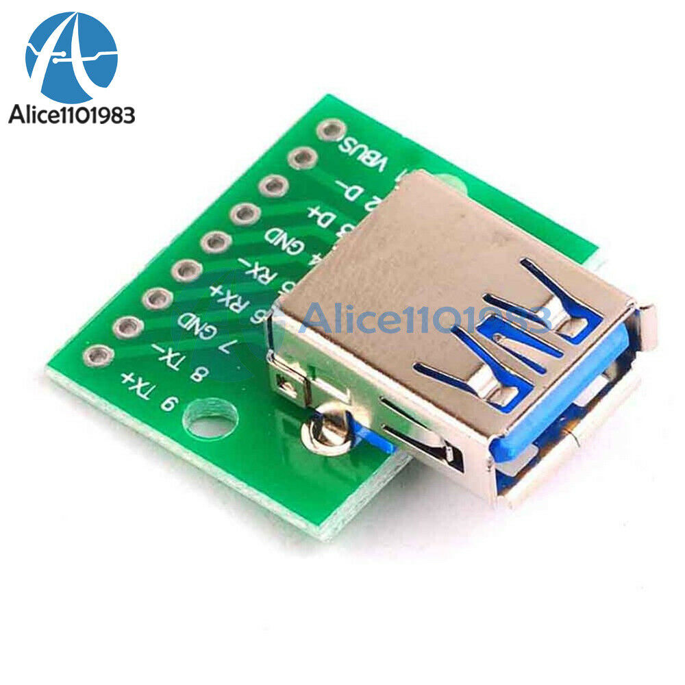 USB 3.0 3.1 Female to DIP Adapter PCB Module Connector Converter For Arduino