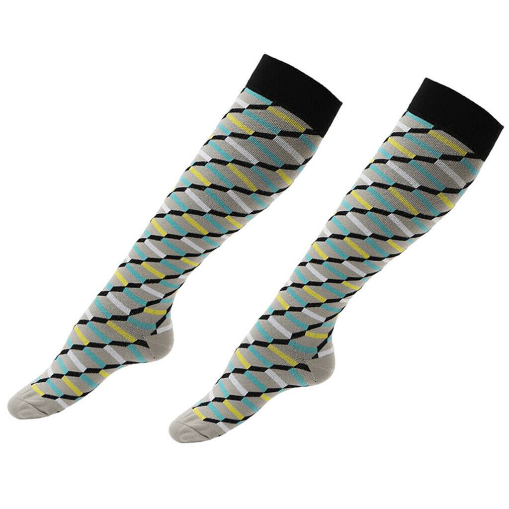 1 Pair Women Running Sports Leg Support Sleeves Compression Socks M S 03