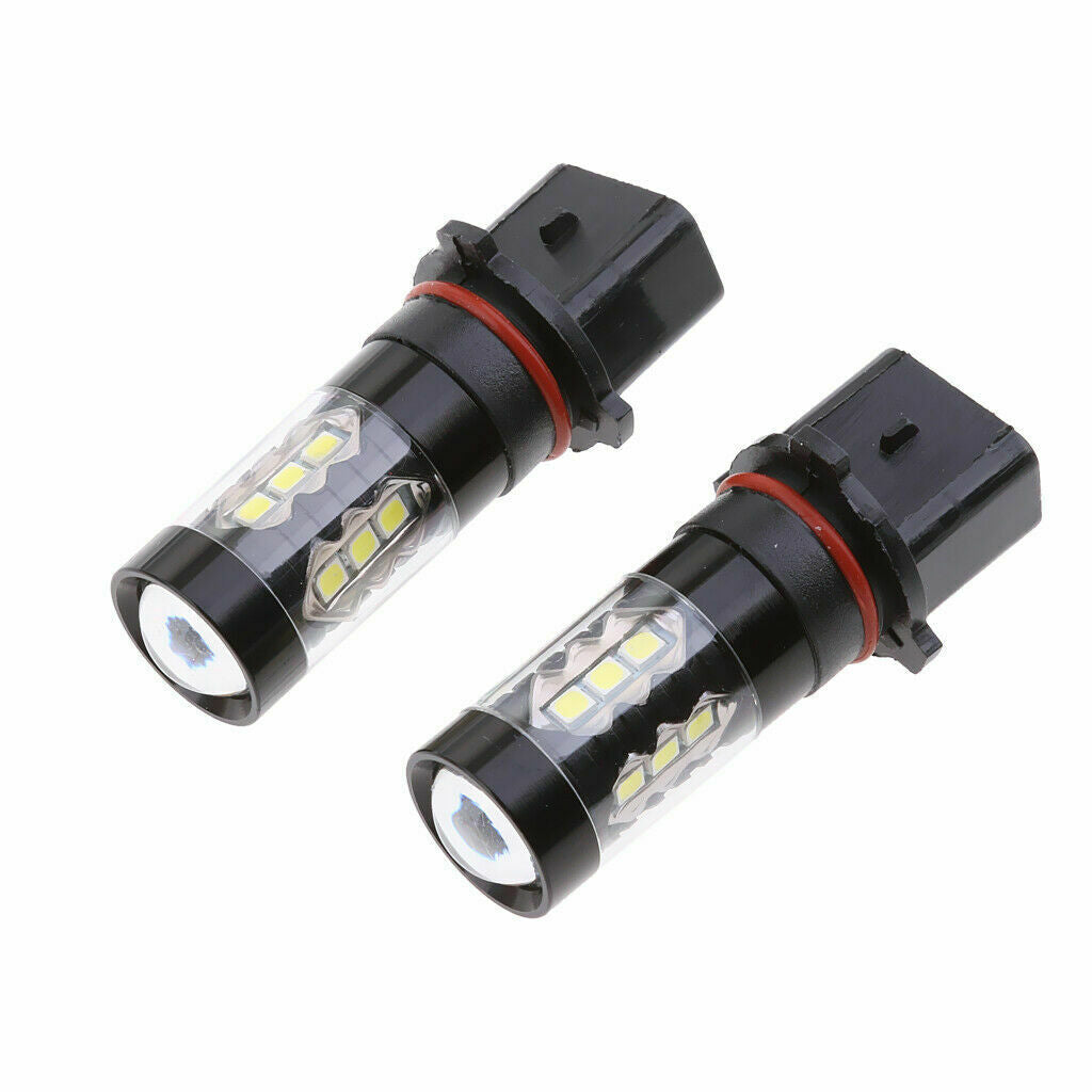 2pcs White P13W  LED Bulbs 80W DRL Fog Lights Fit Chevrolet Camaro 2011-2013