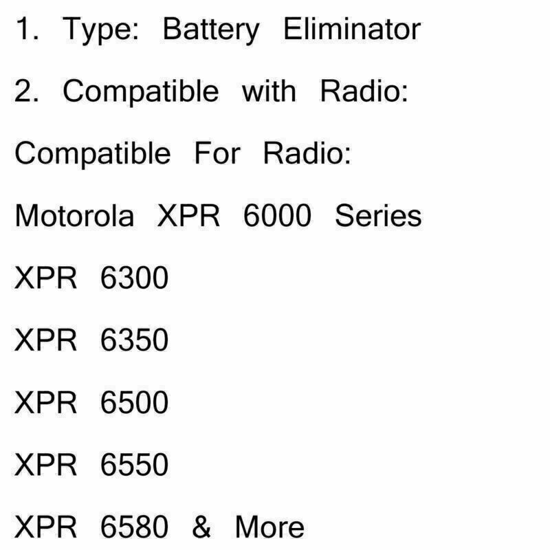 1Pcs Battery Eliminator For  XPR6550 XPR6500 DP3400 DP3600 Radio CN