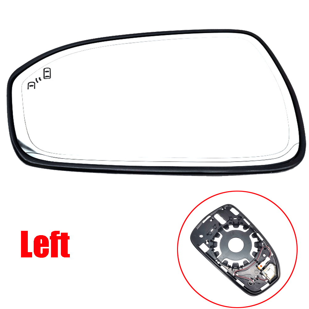 For 2013-2020 Ford Fusion Driver Side Mirror Glass Heated with Blind Spot Detect