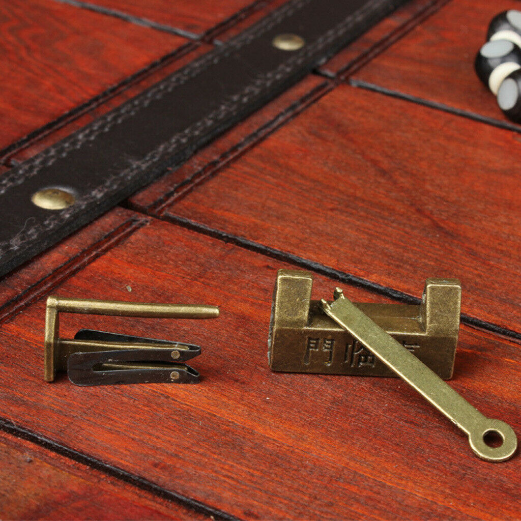 2Pcs Metal Zinc Alloy Padlock for Furniture Luggage Suitcase Cabinet Bronze