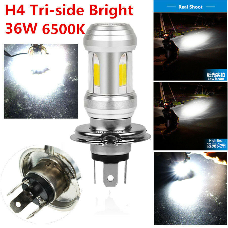 -XN1x Motorcycle Bike H4 36W  LED 3000LM Tri-sides Bright Headlight Light Bulb