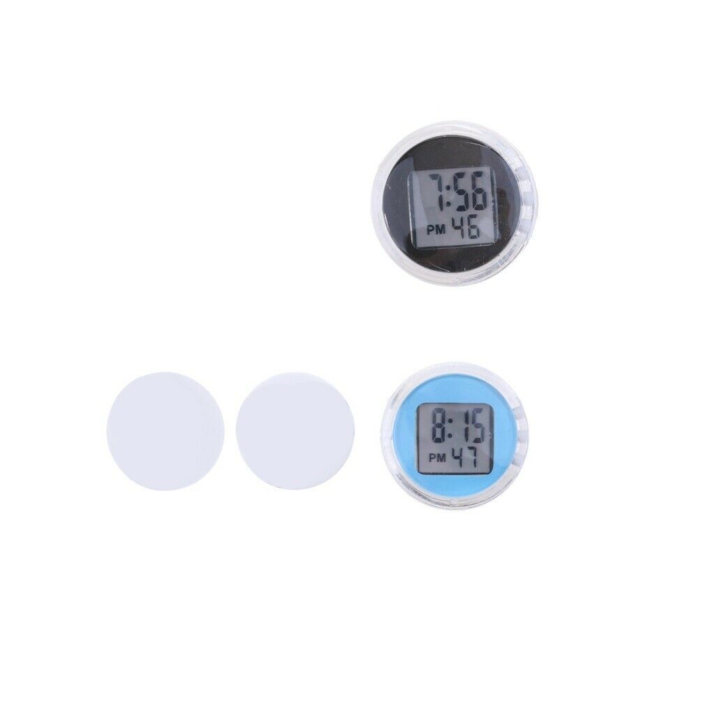 2pcs Universal Motorcycle Clocks /Watch, Digital with Hour/ Minutes/ Seconds