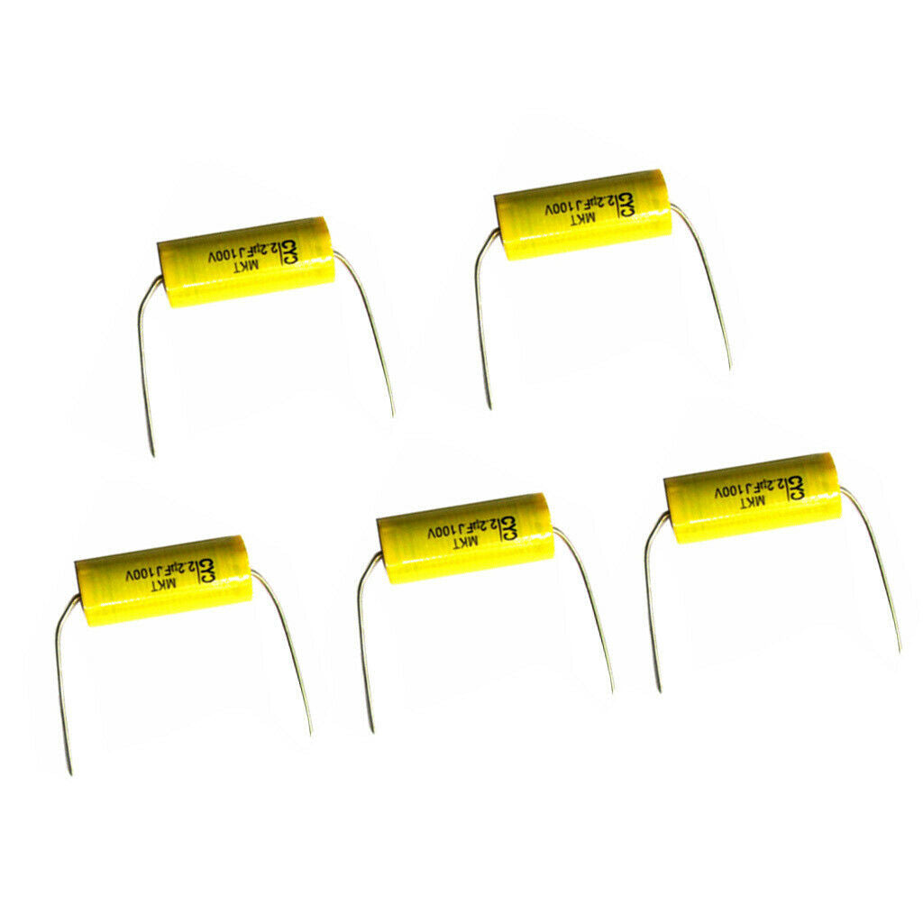 2.2UF 100V Speaker Frequency Capacitor Divider Audio Crossover - Pack of 5