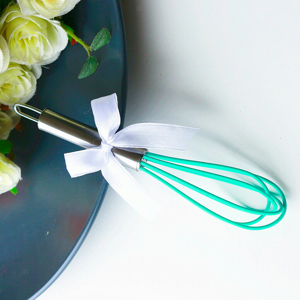 Nonstick Silicone Whisk with Stainless Steel Handle for Blending Whisking