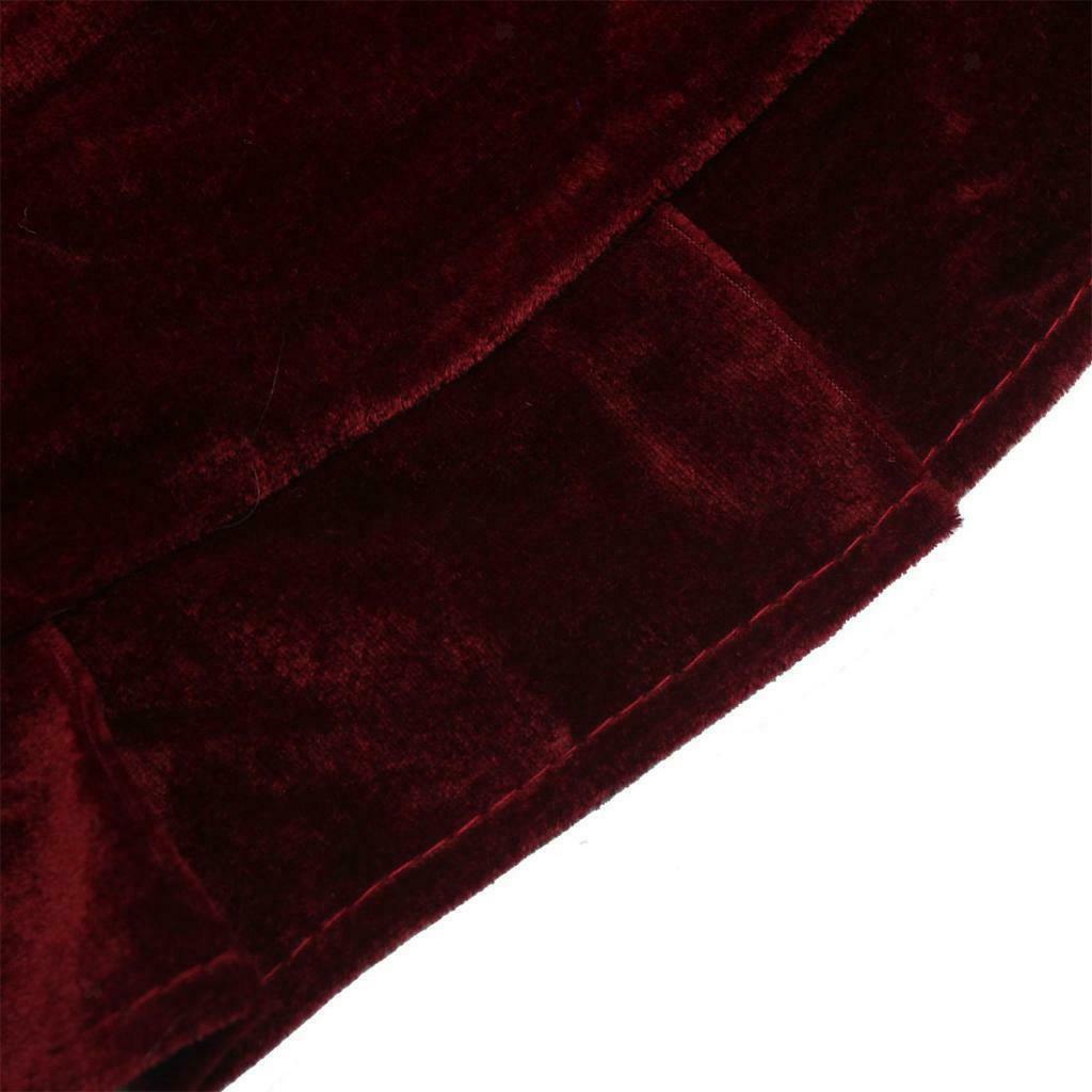 Velvet Piano Dual Seat Stool Cover Pad Cushion 750x350mm Wind Red