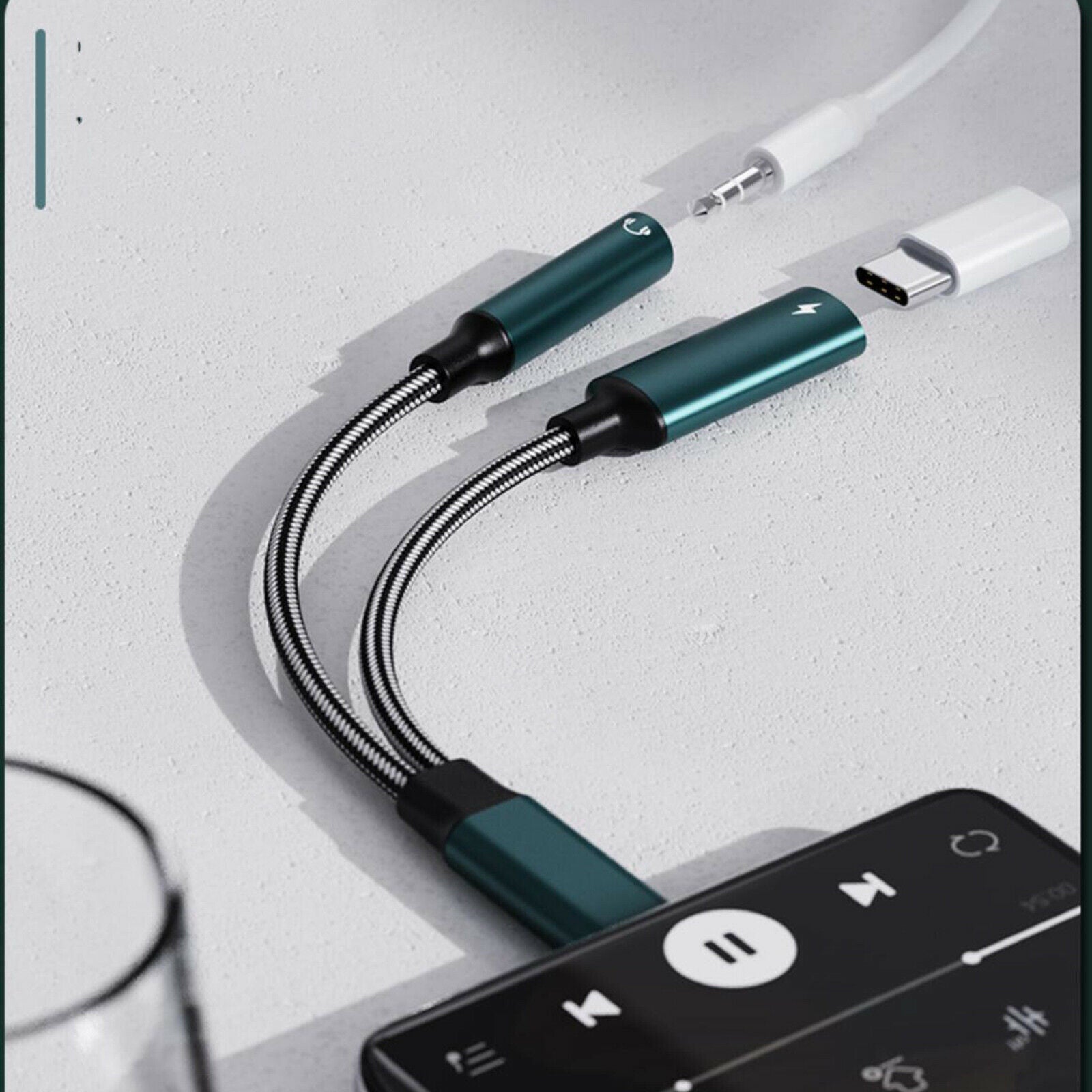 USB Audio Converter USB C to Audio Audio Cable Stereo for Smart Phones Cord