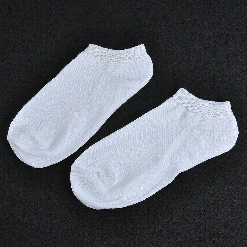 Unisex 10-PAIRS 100% Cotton Boat Socks Low Cut Invisible Nonslip Ankle Socks Set