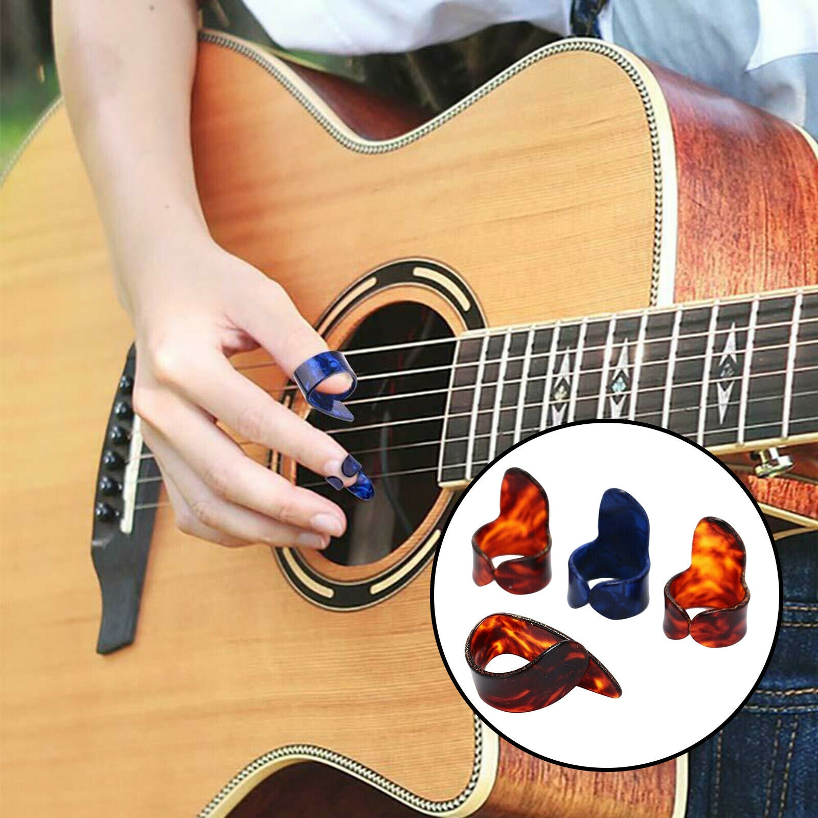 1Set Thumb Finger Picks Mandolin Banjo Thumb Finger Picks for Banjo or Ukulele