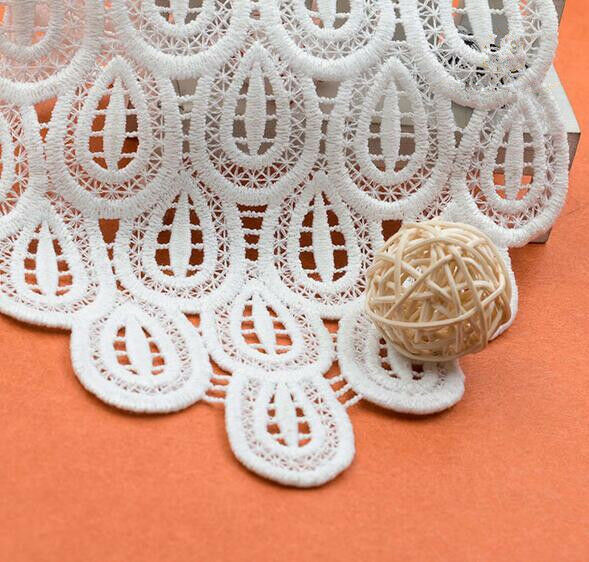 2pcs Embroidered Owl Pattern Lace Collar Applique Clothing Sewing Accessories
