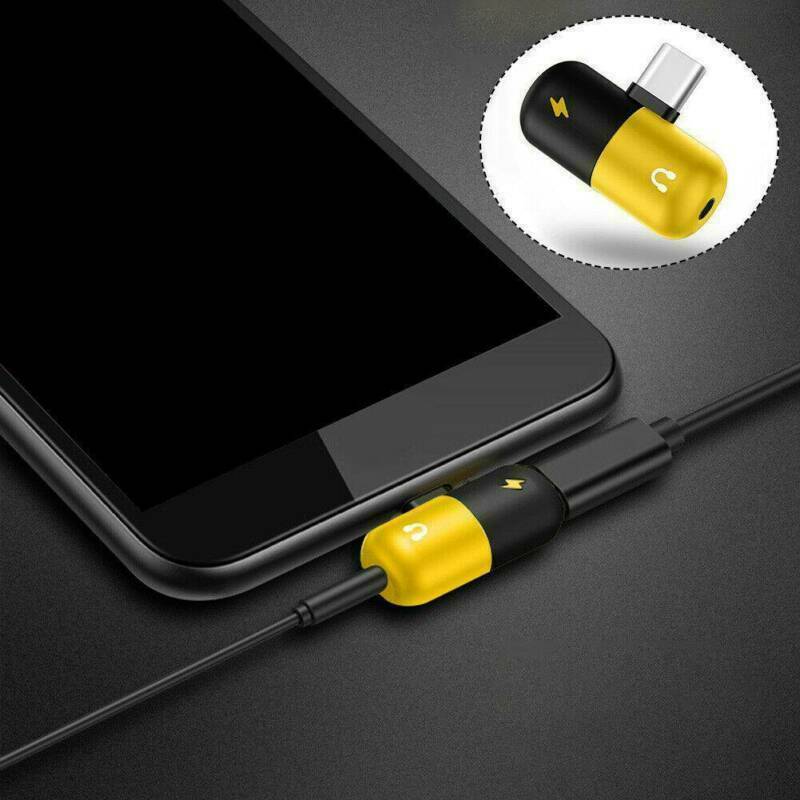 Jack Extension Earphone Aux To 3.5mm Type-C Converter Adapter USB C Chic 2 In 1
