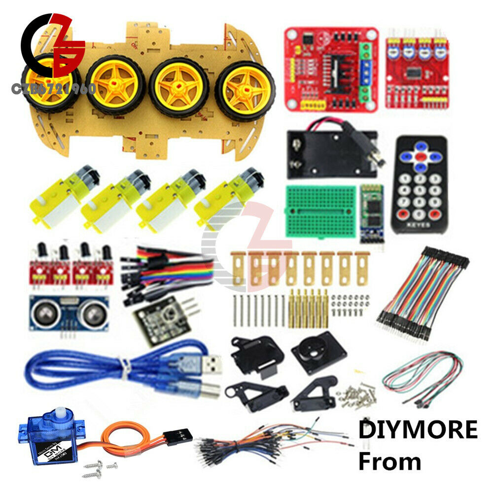 Smart Car Kits + UNO R3 + Nano V3.0 I/O Shield + L298N Motor Driver Bluetooth