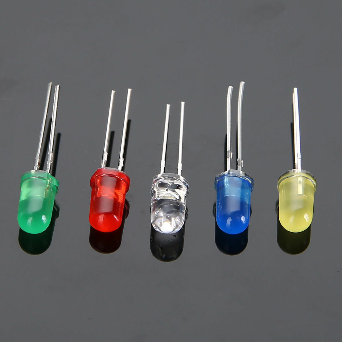 500pcs 5mm LED Light Emitting Diod White Red Blue Green Yellow Assorted DIY Set