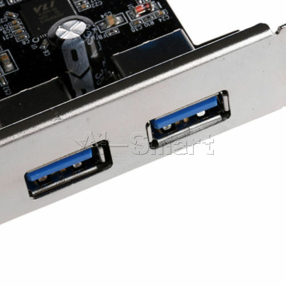 PCI 2Ports Exprimer USB 3.0 Panneau Avant + 4-Pin & 20 Broche ContrÃ´le Carte (B)