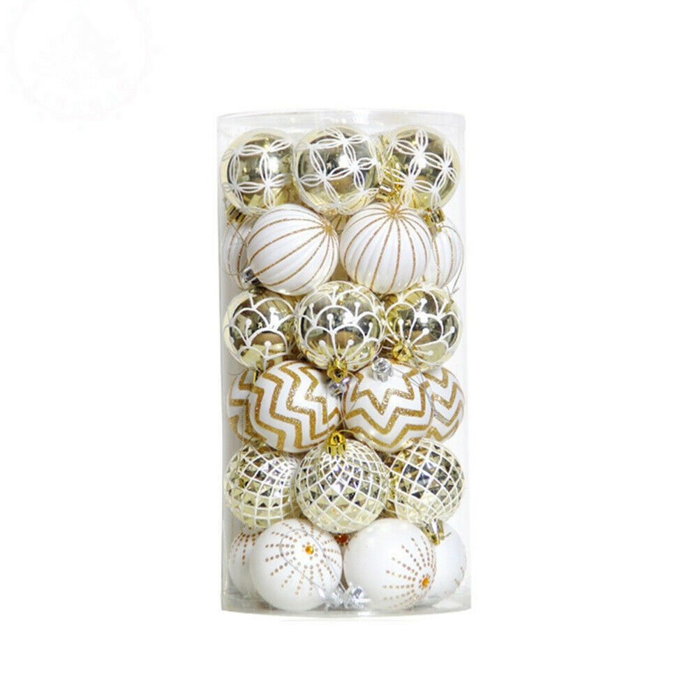 24pc Christmas Ornaments Painted Christmas Balls Christmas Tree Decoration Balls
