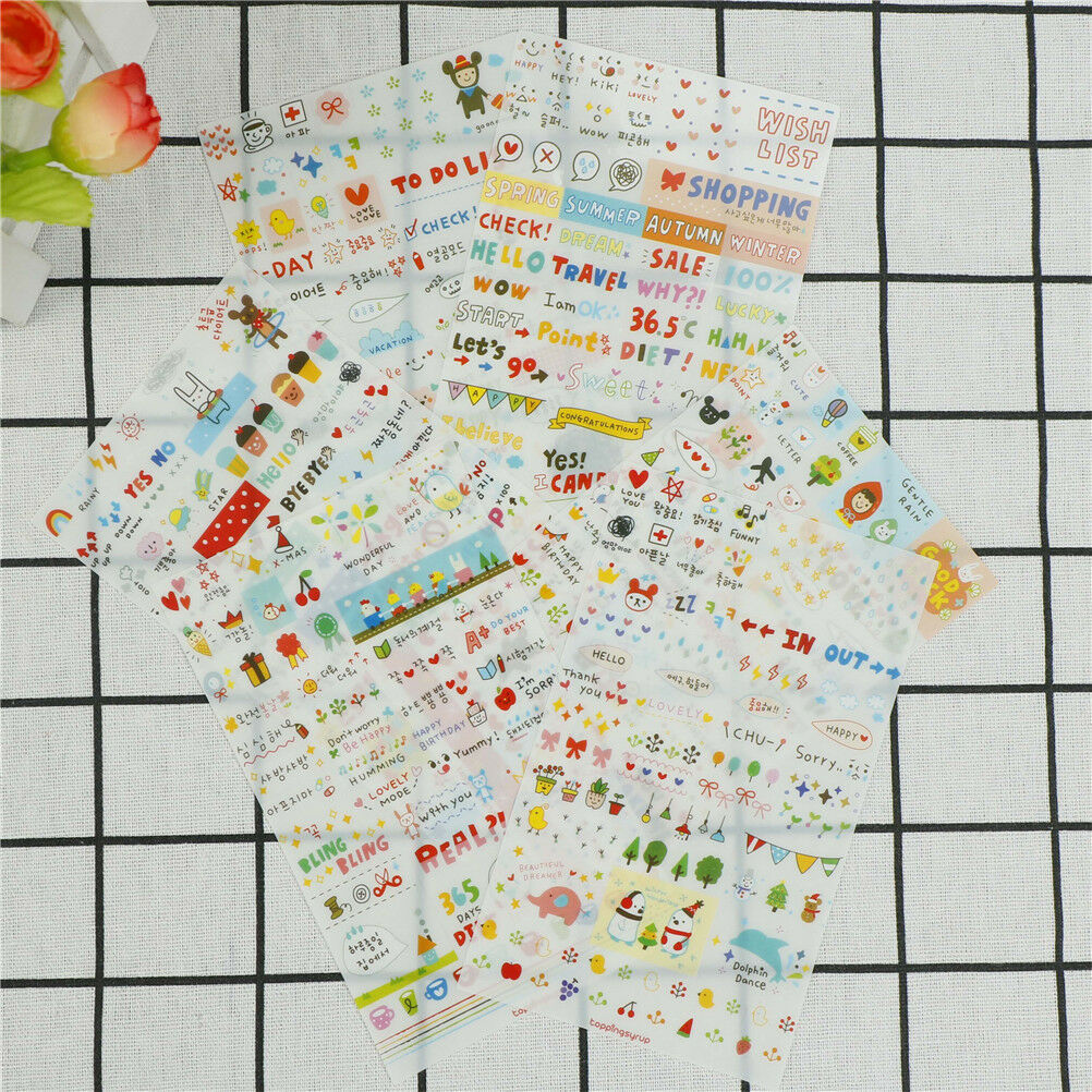 6X/set Simple Life Stickers For DIY Scrapbooking Planner Cardmaking Journa.l8
