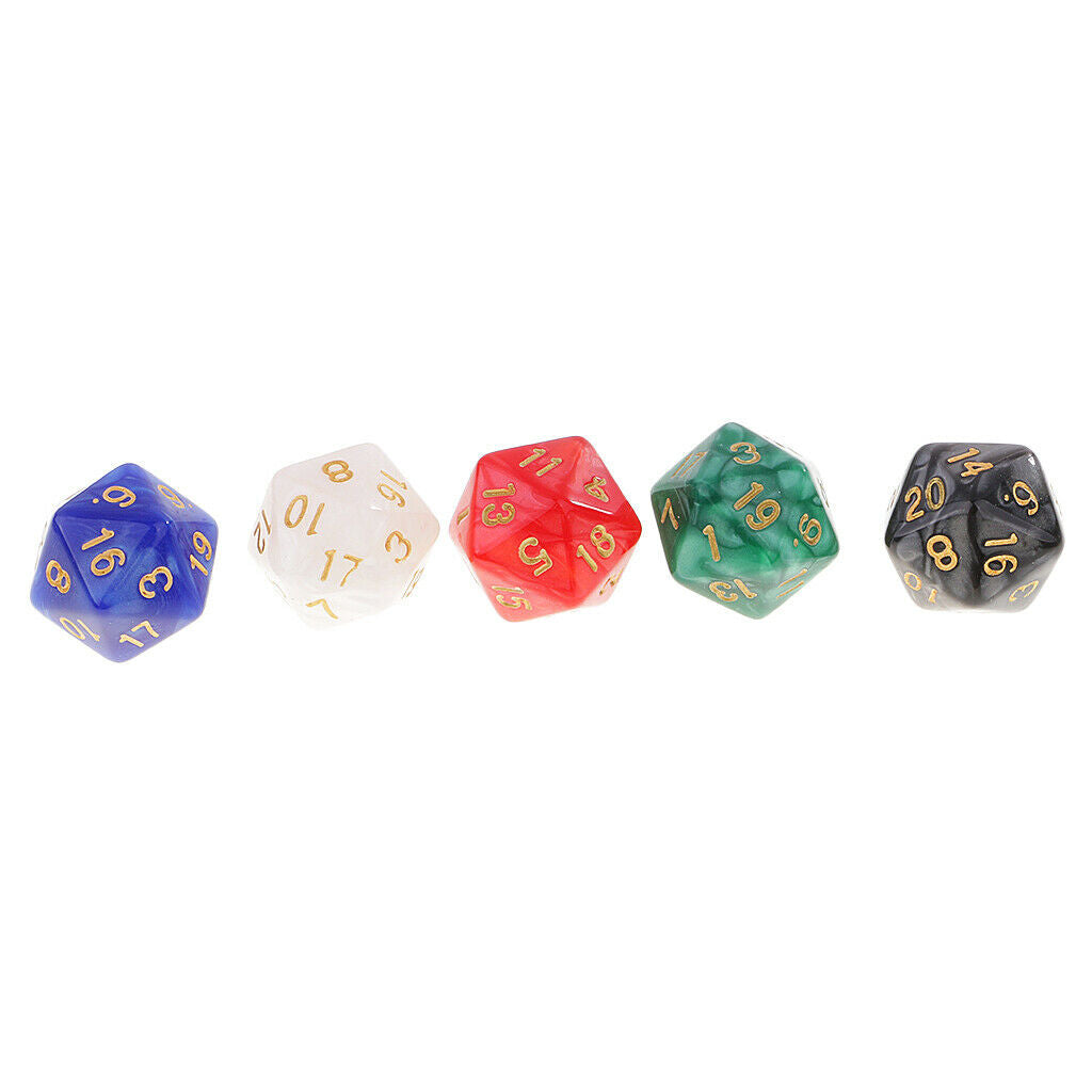 Set/50pcs Multi-sided D20 Dices for D&D RPG MTG Board Game Party Club Fun