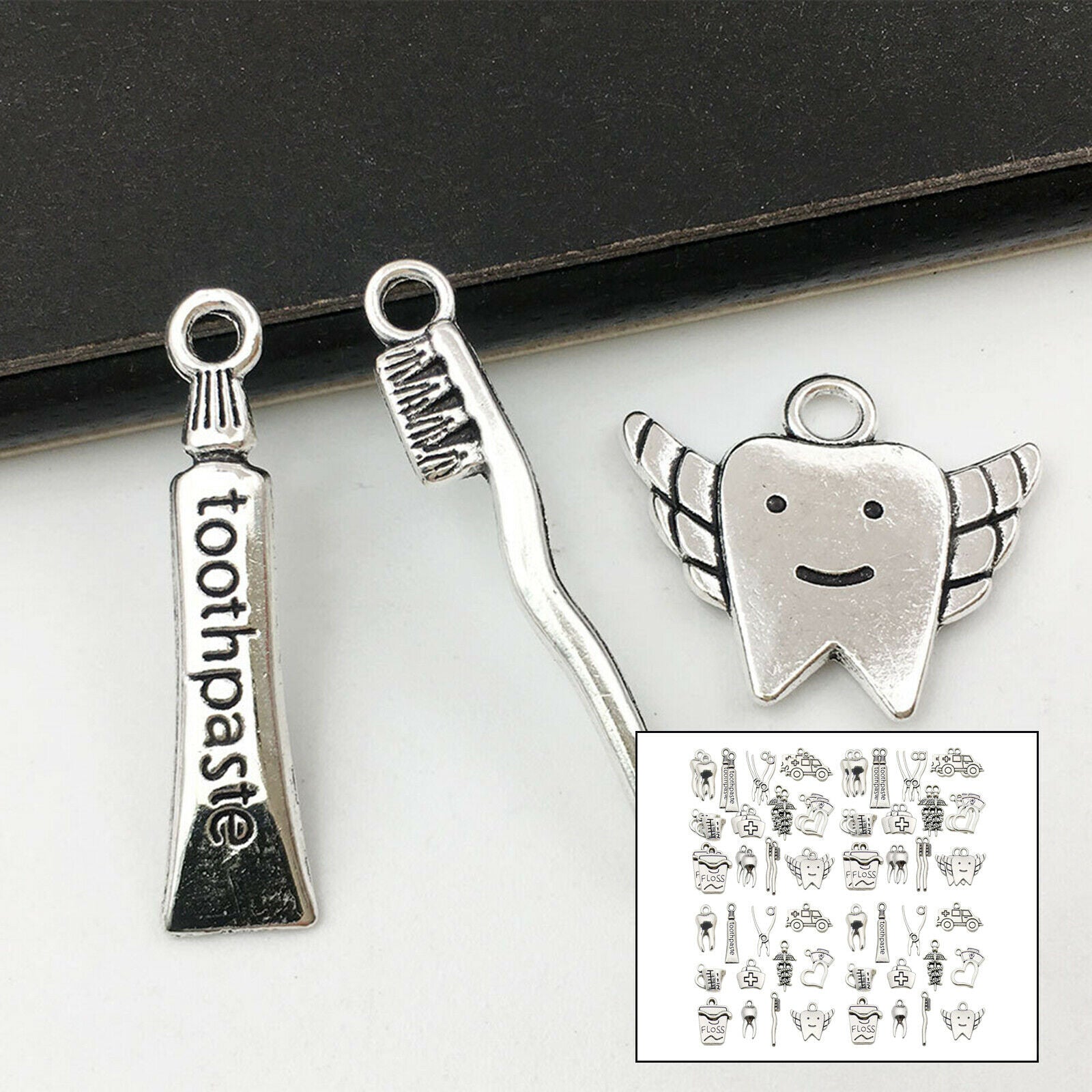 72 Pieces Small Charms Mixed Metal Pendants DIY Jewelry Making Accessory