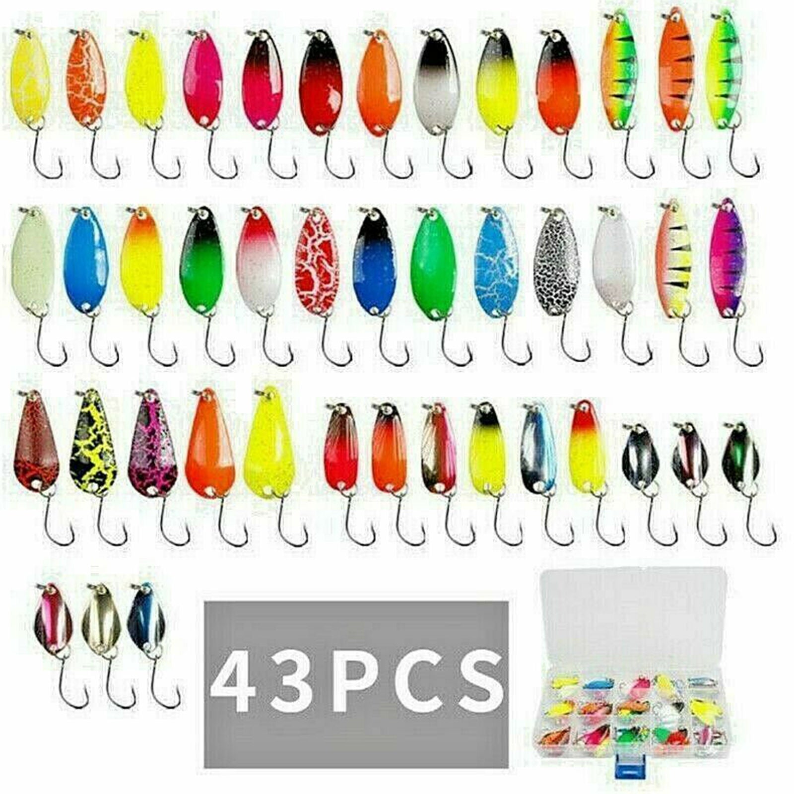 43 High-quality 2.3g -3.5g Trout Spoon trout spoon set with matching box
