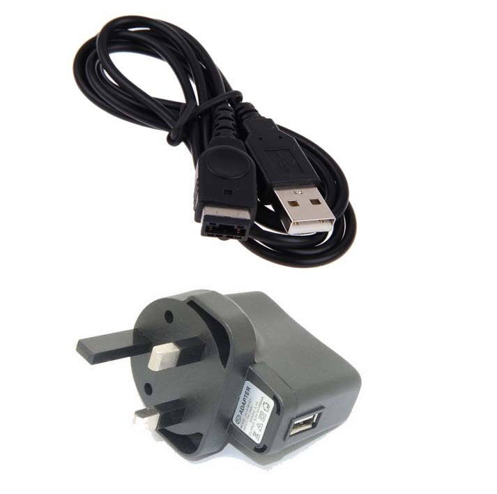 UK Battery Wall AC Charger +USB Cable For Nintendo DS NDS Gameboy Advance GBA SP