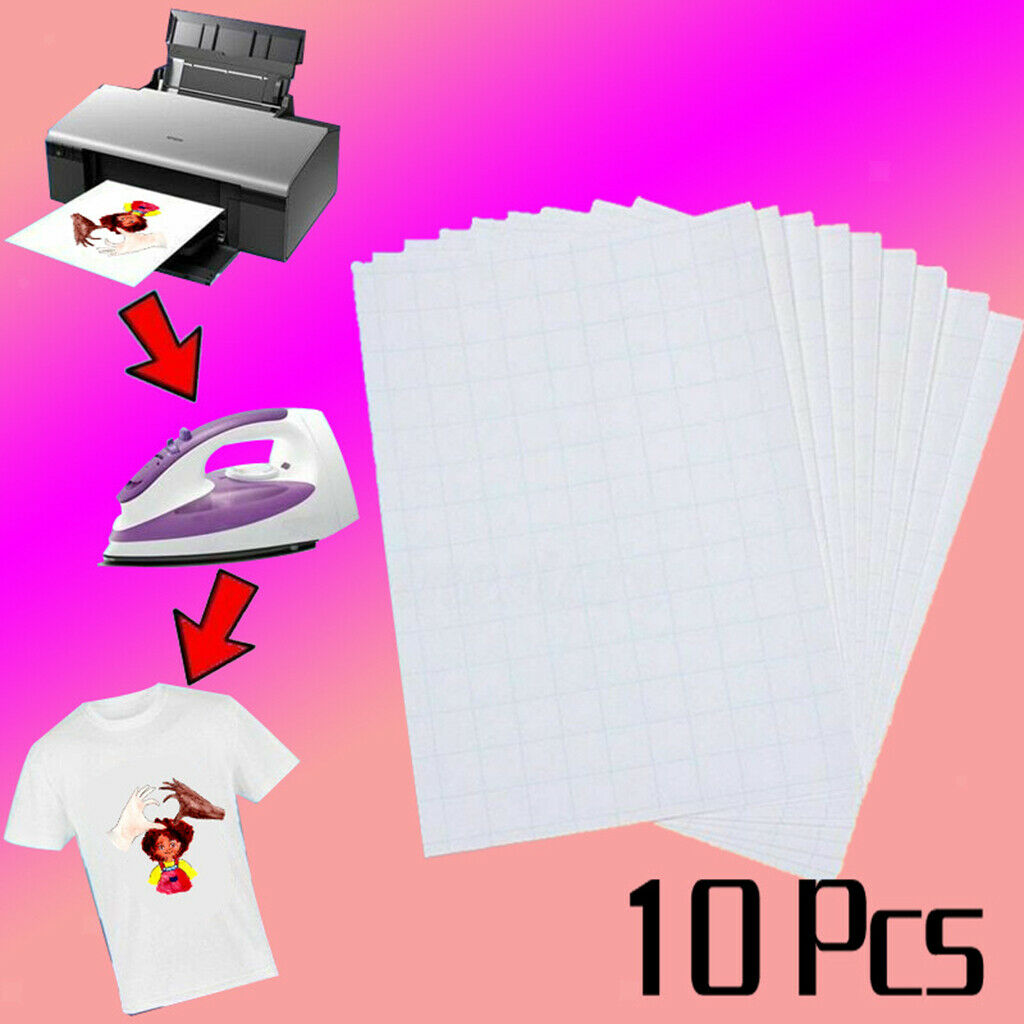 Printable Heat Transfer Paper HTV Vinyl Sheets for Iron On T Shirts DIY Light 5x