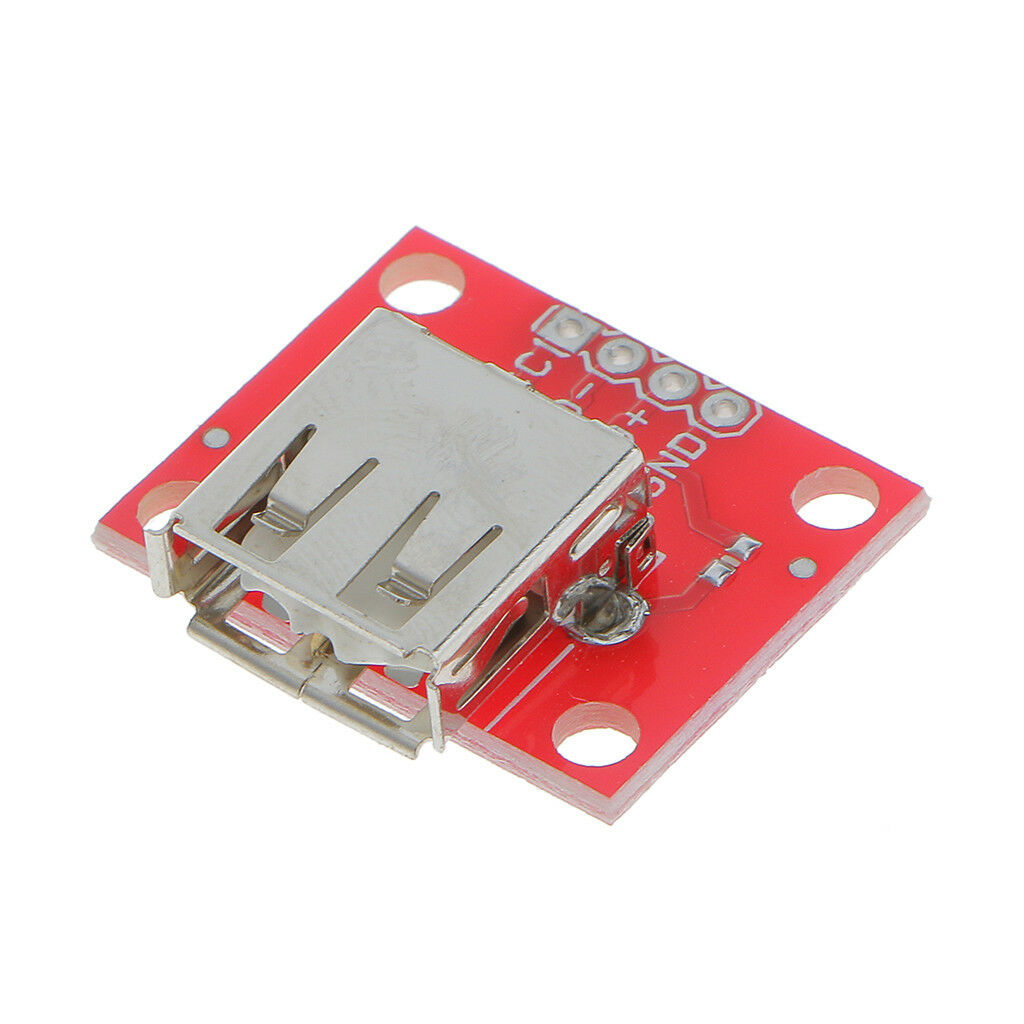 2Pack 5V USB A Female Breakout Board Power with 2.54mm Header