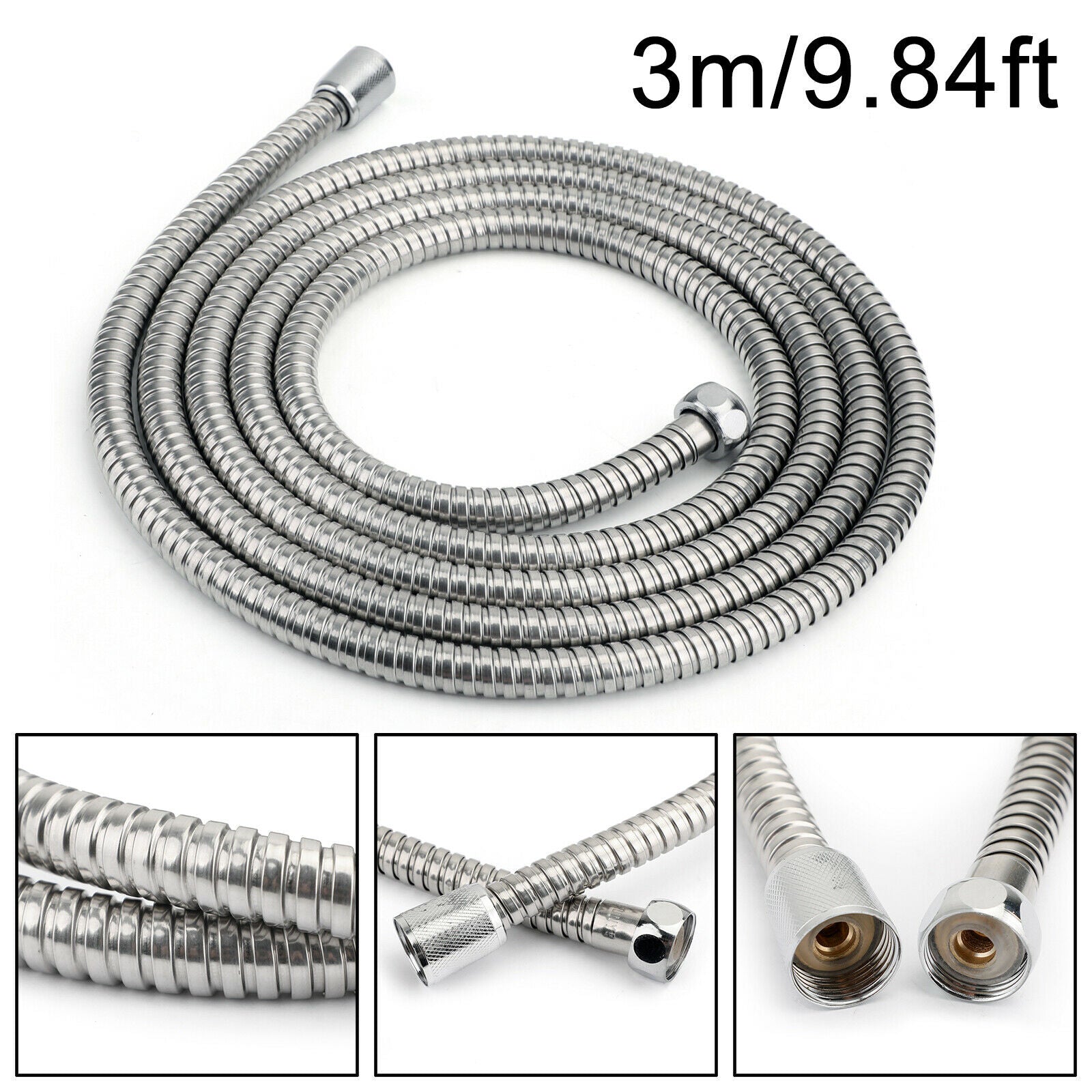 10ft Shower Head Hose Handheld Extra Long Stainless Steel Bathroom Flexible B5