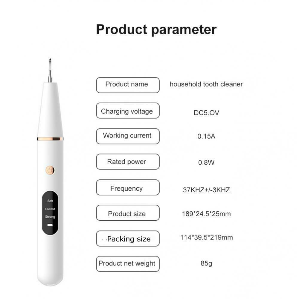 Sonic Calculus Plaque Remover For Teeth Cleaning Gum Stimulator with LED