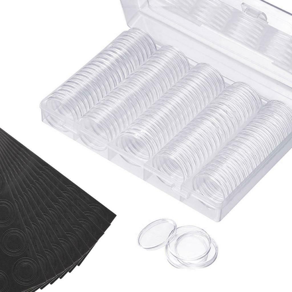 Clear Coins Display Storage Box Collectible Case For Certified Coin Black