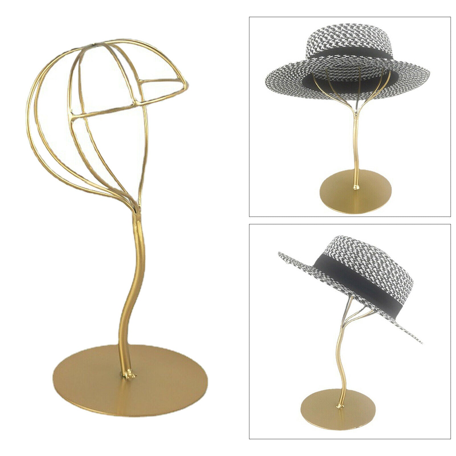 Stable Durable Hat Helmet Holder Wig Bonnet Display Stand for Shop Window