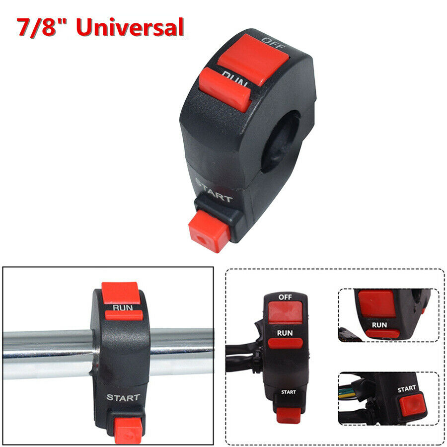 7/8" 22mm Motorcycle Kill Switch Red Push Button headlight  fog light Starter