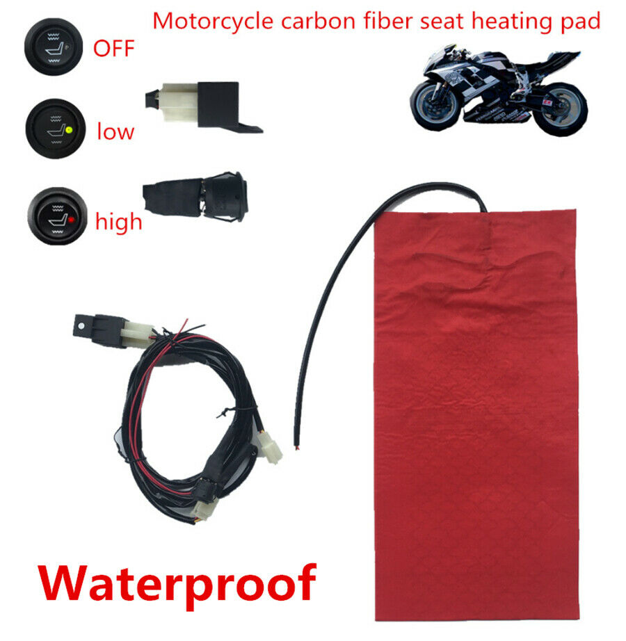 25W Safe & Reliable Motorcycle Heating Seat Pad High /Low with a Circular Switch