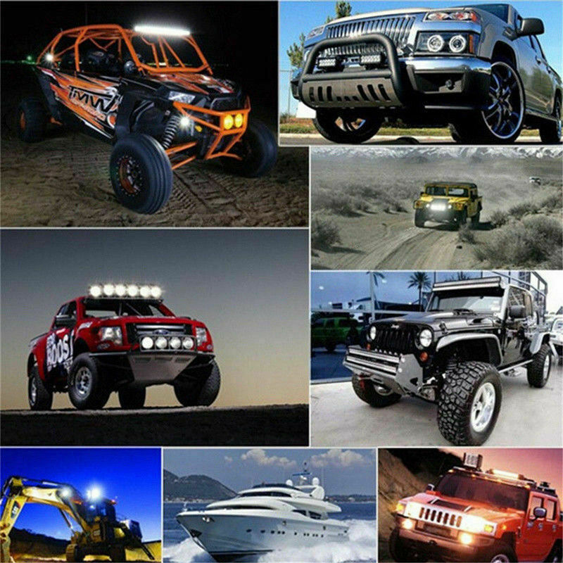 2PCS 168W Flood LED Car SUV Off Road Work Light Bar Fog Driving DRL Lamp 10- 30V