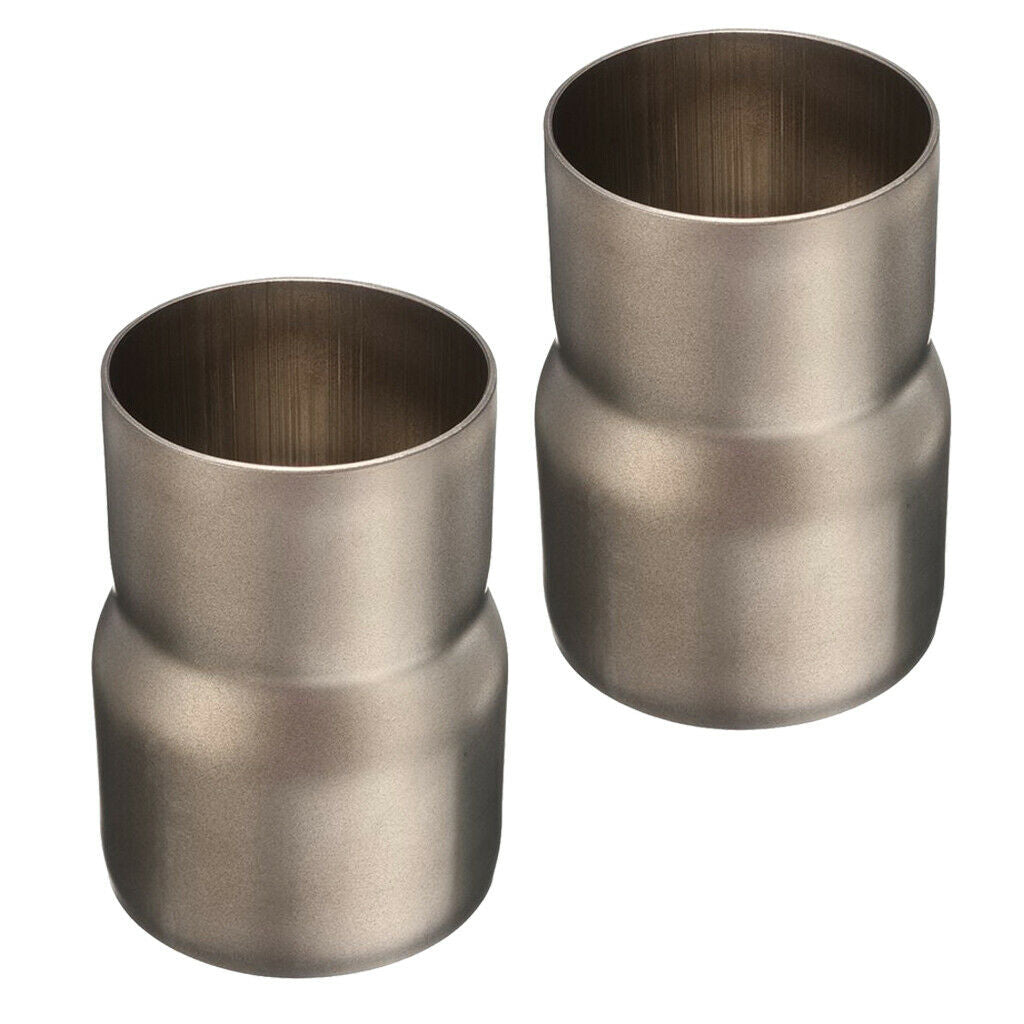 2 Pieces 2.38 To 2 Inch Stainless Steel Motorcycle Exhaust Pipe Link Pipe
