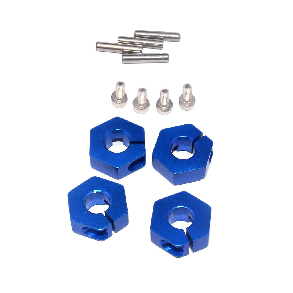 4PCS Aluminum 5.0 Wheel Hex with  Pins& Screws Fit for HSP   1/10 RC