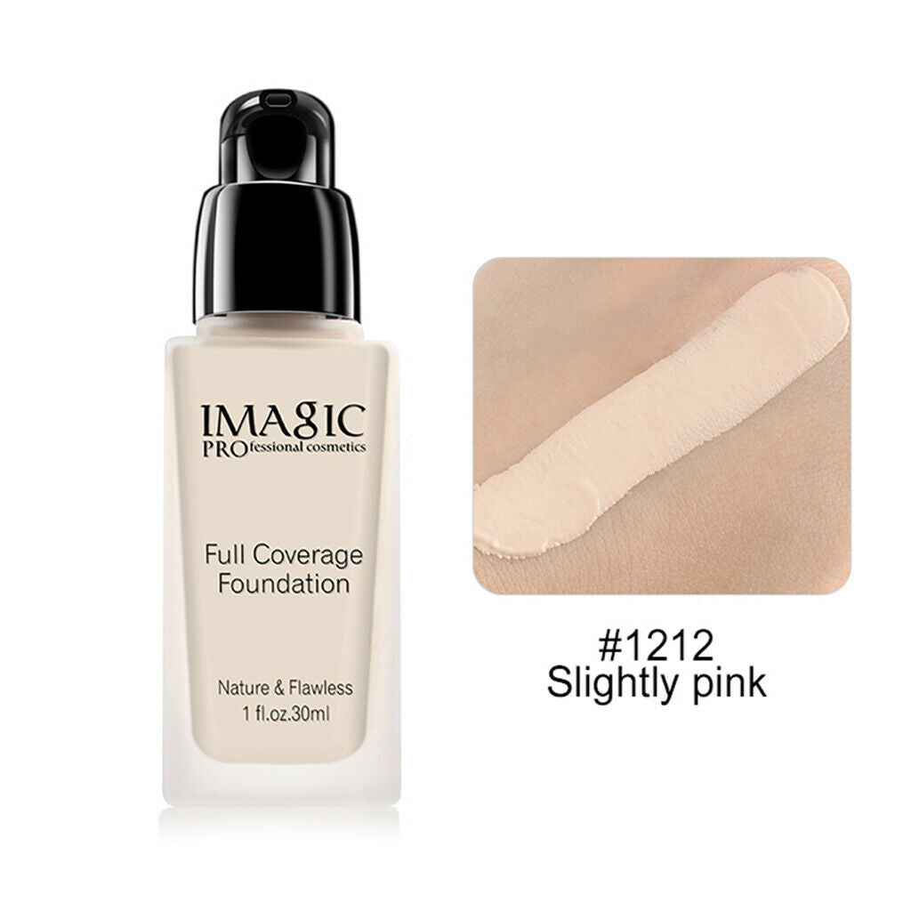 Oil Control Liquid Foundation Spots Wrinkles Defects Concealer Ivory Pink