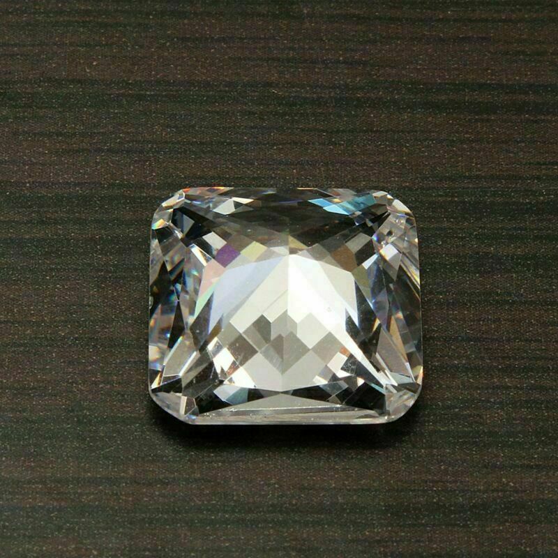 10*10mm Unheated Artificial White Sapphire 22.80ct Cushion Shape AAA  Loose Gems
