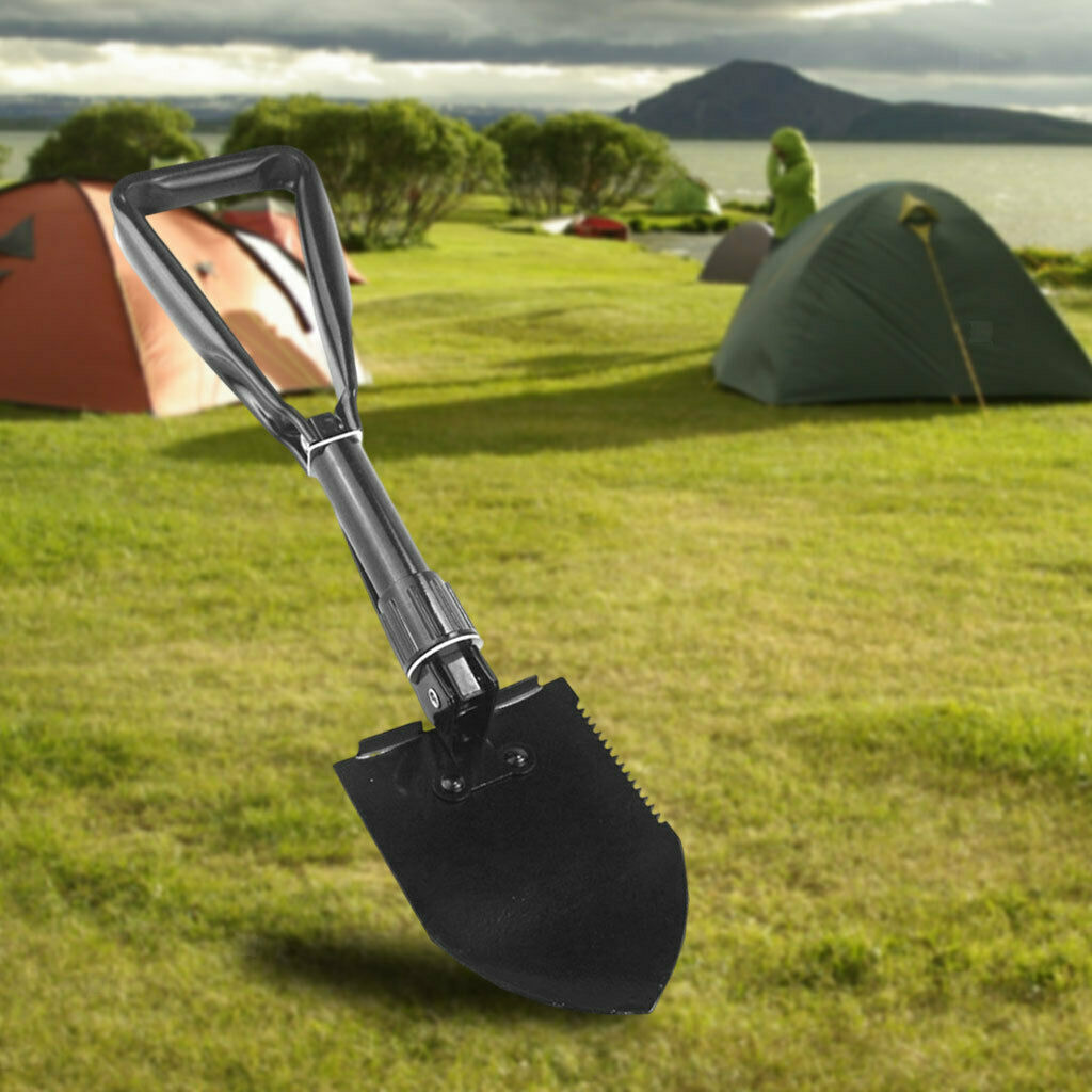 Survival Shovel Alloy Steel Foldable Military Style for Digging Dirt Sand