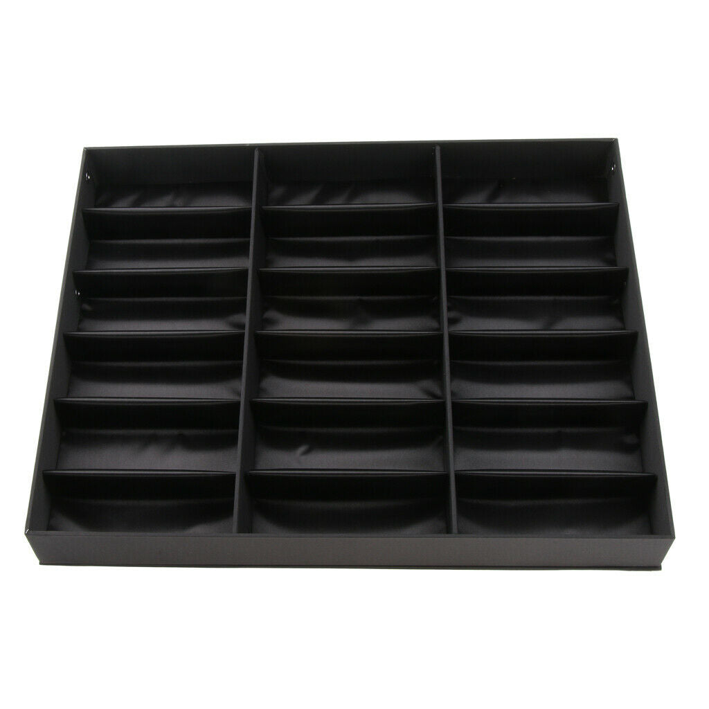 18 x Sunglass Jewelry Display Rack Eyewear Storage Case Stand Holder Black