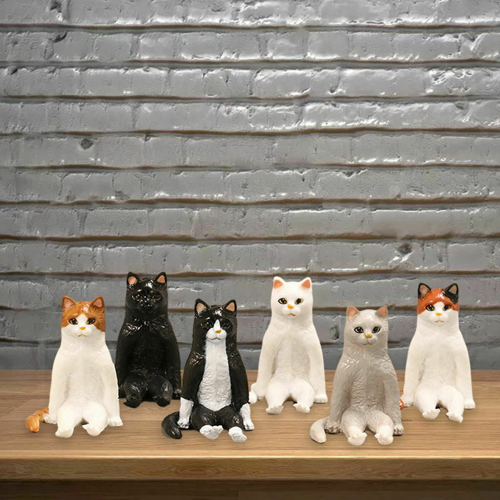 6 X Japan Style Lovely Cat Ornaments Creative Girl Ornaments For Personality