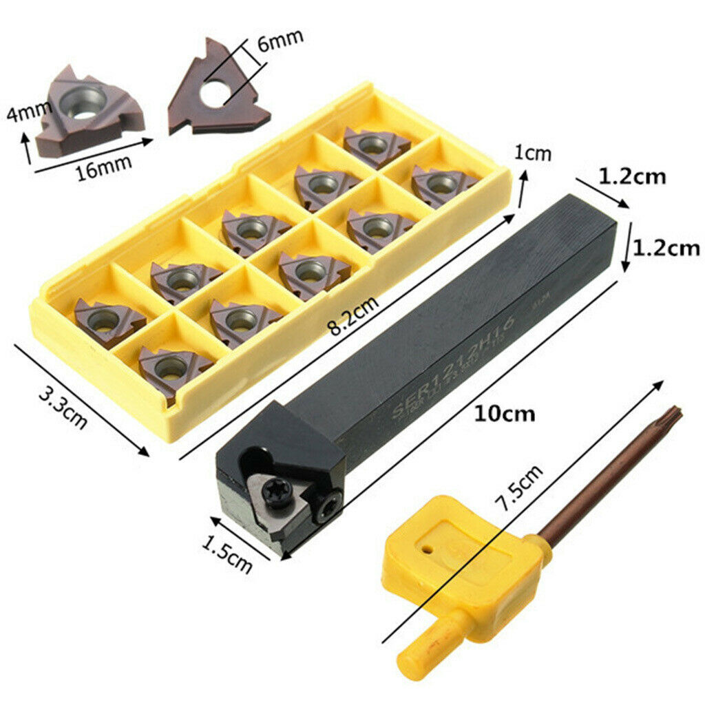 SER1212H16 Turning Tool Holder Borning Bar Carbide Inserts Blade Wrench