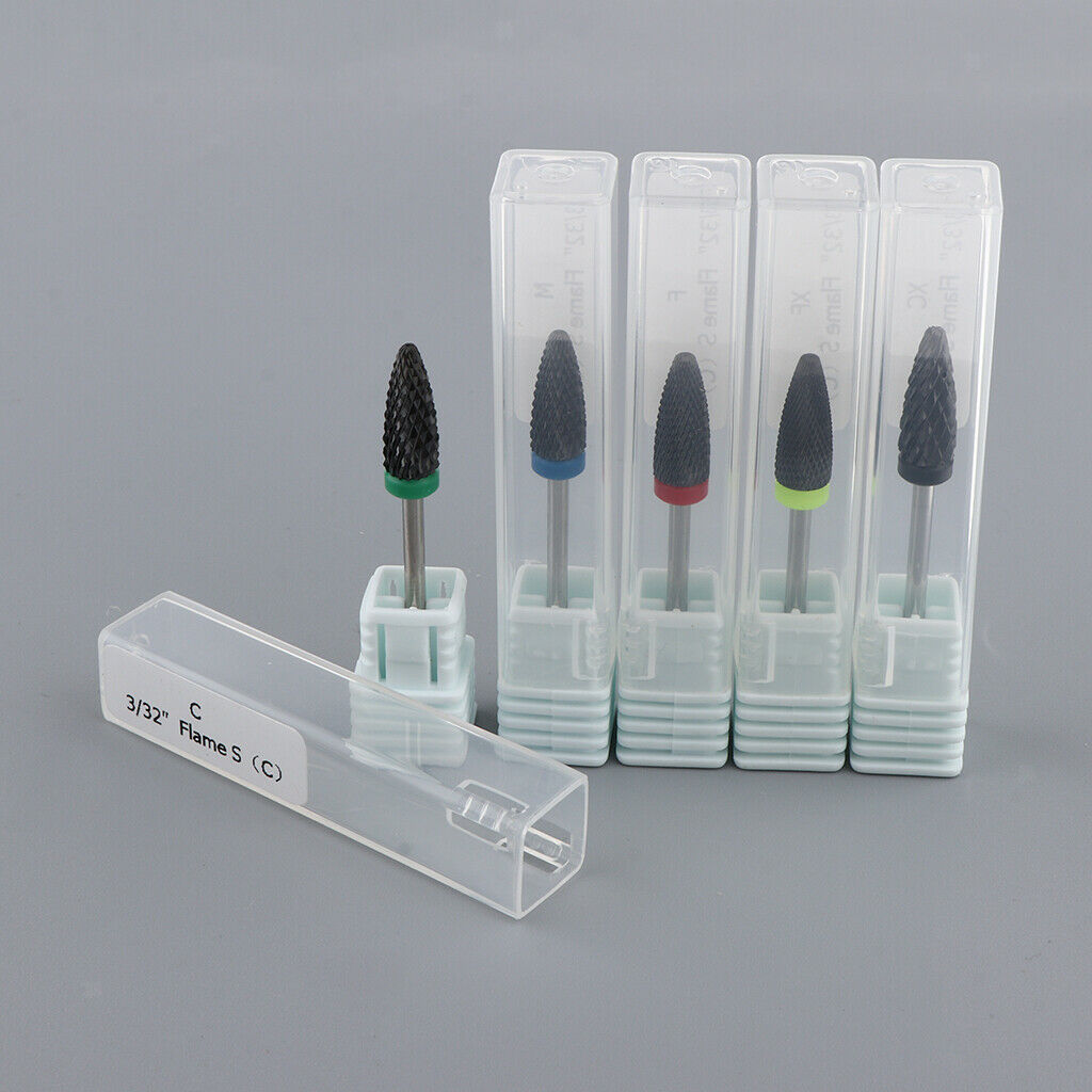 5 Pieces Ceramic Polishing Head Nail Drill Bit for Electric Nail Machine